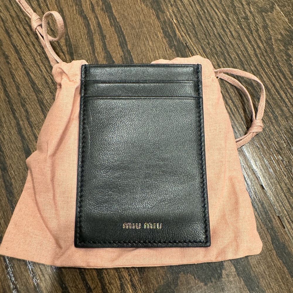 AUTHENTIC leather card case, NWOT.
